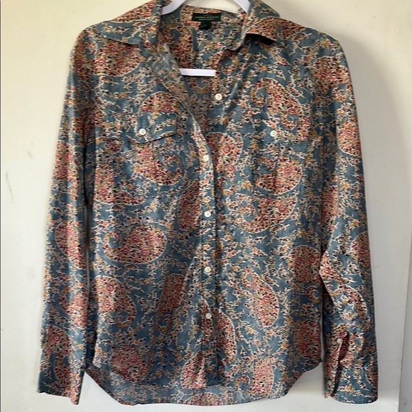 Ralph Lauren Polo Paisley Button-Up Shirt - Picture 1 of 3